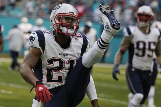 New England Patriots cornerback Malcolm Butler (21) warms up before an NFL football game against the Miami Dolphins, Sunday, Jan. 1, 2017, in Miami Gardens, Fla. (AP Photo/Lynne Sladky) New England Patriots cornerback Malcolm Butler (21) warms up before an NFL football game against the Miami Dolphins, Sunday, Jan. 1, 2017, in Miami Gardens, Fla. (AP Photo/Lynne Sladky)
