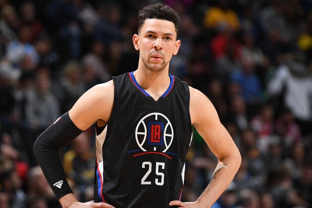 DENVER, CO - JANUARY 21: Austin Rivers #25 of the Los Angeles Clippers looks on during the game against the Denver Nuggets on January 21, 2017 at the Pepsi Center in Denver, Colorado. NOTE TO USER: User expressly acknowledges and agrees that, by downloading and/or using this Photograph, user is consenting to the terms and conditions of the Getty Images License Agreement. Mandatory Copyright Notice: Copyright 2017 NBAE (Photo by Garrett Ellwood/NBAE via Getty Images)