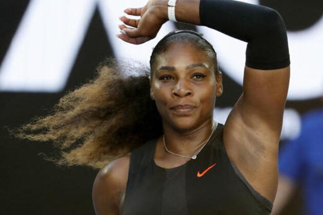 United States' Serena Williams celebrates after defeating Croatia's Mirjana Lucic-Baroni during their semifinal at the Australian Open tennis championships in Melbourne, Australia, Thursday, Jan. 26, 2017. (AP Photo/Dita Alangkara)