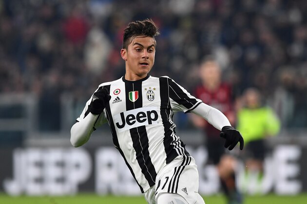 TURIN, ITALY - JANUARY 25:  Paulo Dybala of Juventus FC looks on during the TIM Cup match between Juventus FC and AC Milan at Juventus Stadium on January 25, 2017 in Turin, Italy.  (Photo by Valerio Pennicino/Getty Images)