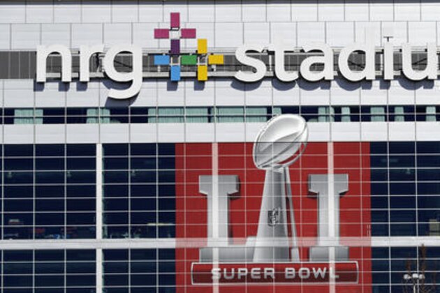 NRG Stadium, which will host Super Bowl LI, is shown Tuesday, Jan. 24, 2017, in Houston. The New England Patriots will play the Atlanta Falcons in NFL football's Super Bowl LI on Sunday, Feb. 5, 2017, at NRG Stadium. (AP Photo/David J. Phillip)