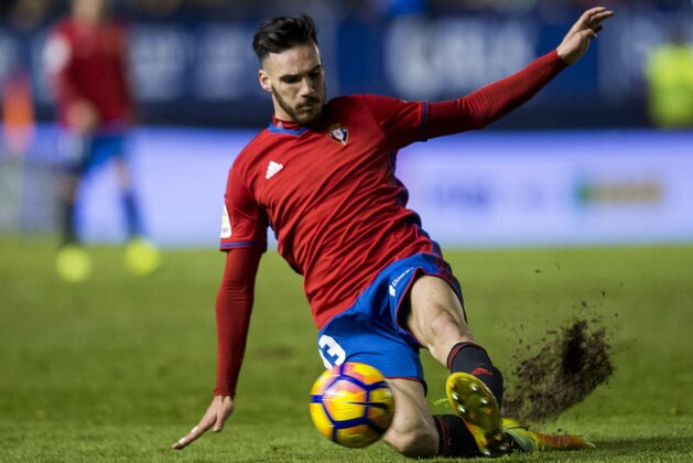 PAMPLONA, SPAIN - JANUARY 09:  Ivan Marquez of CA Osasuna controls the ball during the La Liga match between CA Osasuna and Valencia CF at Estadio Reyno de Navarra on January 9, 2017 in Pamplona, Spain.  (Photo by Juan Manuel Serrano Arce/Getty Images)