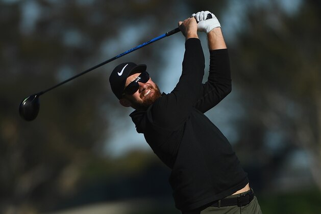 SAN DIEGO, CA - JANUARY 28:  Patrick Rodgers plays his shot from the fifth tee during the third round of the Farmers Insurance Open at Torrey Pines South on January 28, 2017 in San Diego, California.  (Photo by Donald Miralle/Getty Images)