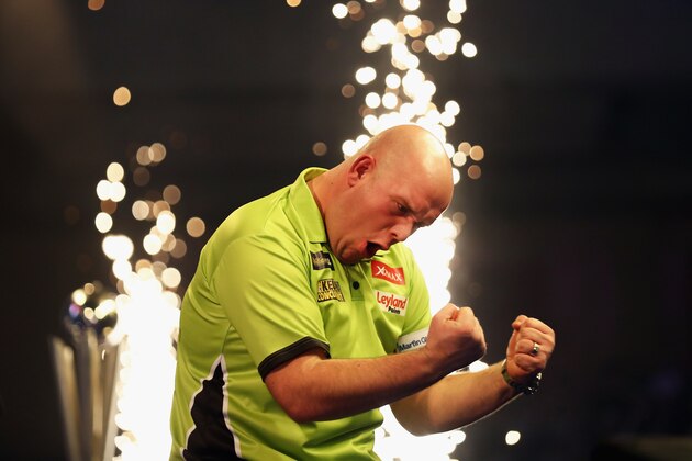 LONDON, ENGLAND - JANUARY 02:  Michael van Gerwen of The Netherlands celebrates winning the final of the 2017 William Hill PDC World Darts Championships at Alexandra Palace on January 2, 2017 in London, England.  (Photo by Bryn Lennon/Getty Images)