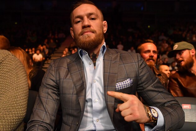 BELFAST, NORTHERN IRELAND - NOVEMBER 19:  UFC featherweight and lightweight champion Conor McGregor of Ireland attends the UFC Fight Night at the SSE Arena on November 19, 2016 in Belfast, Northern Ireland. (Photo by Brandon Magnus/Zuffa LLC/Zuffa LLC via Getty Images)