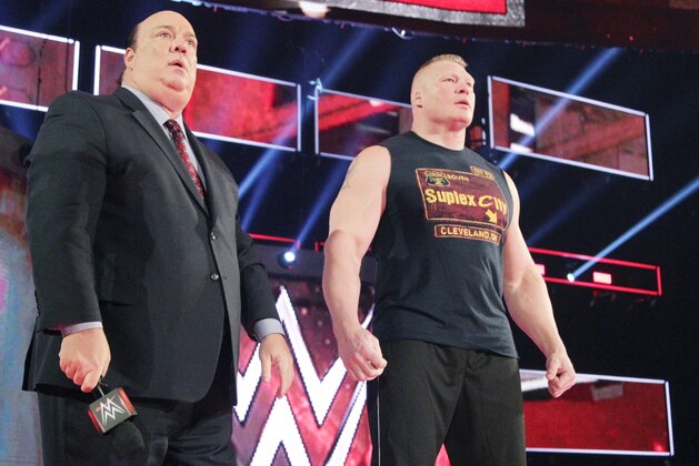 Paul Heyman and Brock Lesnar /