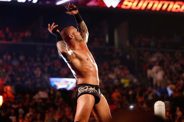 NEW YORK, NY - AUGUST 23:  Randy Orton enters the ring at the WWE SummerSlam 2015  at Barclays Center of Brooklyn on August 23, 2015 in New York City.  (Photo by JP Yim/Getty Images)