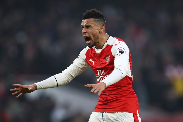 LONDON, ENGLAND - JANUARY 22:  Francis Coquelin of Arsenal celebrates his side's 2-1 win after the Premier League match between Arsenal and Burnley at the Emirates Stadium on January 22, 2017 in London, England.  (Photo by Julian Finney/Getty Images)