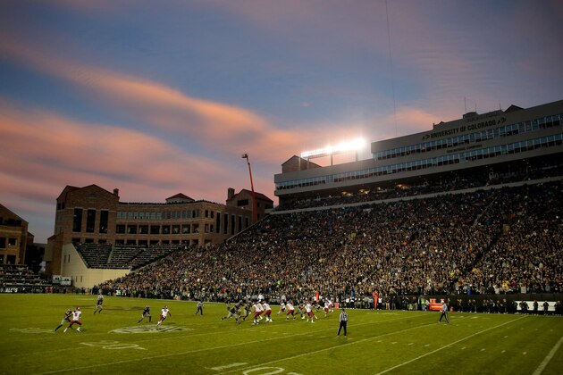 BOULDER, CO - NOVEMBER 19:  A general view of the stadium as the Washington State Cougars drive against the Colorado Buffaloes at Folsom Field on November 19, 2016 in Boulder, Colorado. Colorado defeated Washington State 38-24. (Photo by Justin Edmonds/Getty Images)
