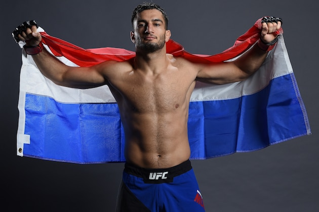 BELFAST, NORTHERN IRELAND - NOVEMBER 19:  Gegard Mousasi of Iran poses for a portrait backstage after his victory over Uriah Hall during the UFC Fight Night at the SSE Arena on November 19, 2016 in Belfast, Northern Ireland. (Photo by Mike Roach/Zuffa LLC/Zuffa LLC via Getty Images)