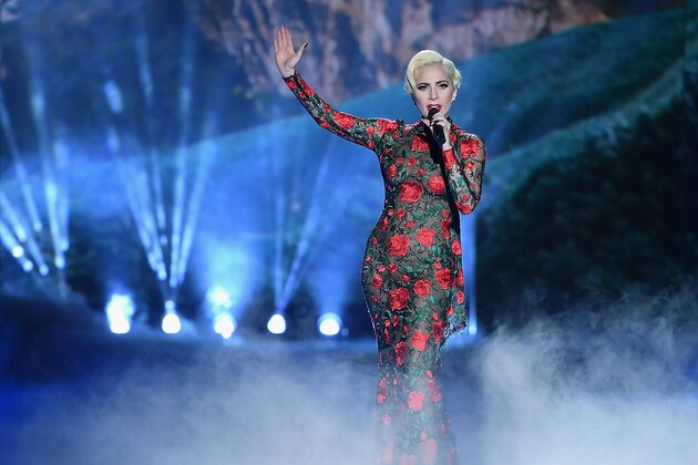 PARIS, FRANCE - NOVEMBER 30:  Lady Gaga performs during the 2016 Victoria's Secret Fashion Show on November 30, 2016 in Paris, France.  (Photo by Dimitrios Kambouris/Getty Images for Victoria's Secret)
