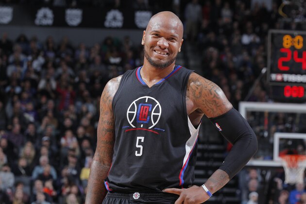 SACRAMENTO, CA - JANUARY 6: Marreese Speights #5 of the Los Angeles Clippers looks on during the game against the Sacramento Kings on January 6, 2017 at Golden 1 Center in Sacramento, California. NOTE TO USER: User expressly acknowledges and agrees that, by downloading and or using this photograph, User is consenting to the terms and conditions of the Getty Images Agreement. Mandatory Copyright Notice: Copyright 2017 NBAE (Photo by Rocky Widner/NBAE via Getty Images)