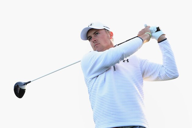 SCOTTSDALE, AZ - FEBRUARY 02:  Jordan Spieth plays a tee shot on the 11th hole during the first round of the Waste Management Phoenix Open at TPC Scottsdale on February 2, 2017 in Scottsdale, Arizona.  (Photo by Christian Petersen/Getty Images)