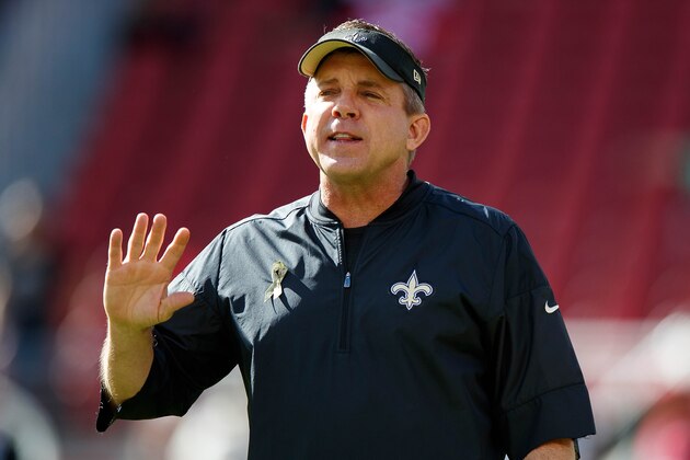SANTA CLARA, CA - NOVEMBER 06: Head coach Sean Payton of the New Orleans Saints looks on before the game against the San Francisco 49ers at Levi's Stadium on November 6, 2016 in Santa Clara, California. The New Orleans Saints defeated the San Francisco 49ers 41-23. (Photo by Jason O. Watson/Getty Images)
