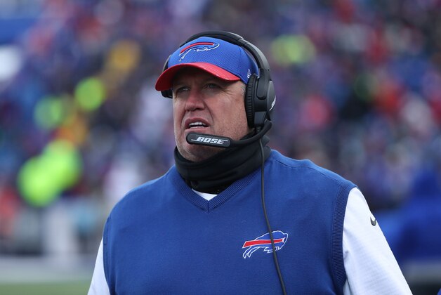 ORCHARD PARK, NY - DECEMBER 18: Head coach Rex Ryan of the Buffalo Bills during NFL game action against the Cleveland Browns at New Era Field on December 18, 2016 in Orchard Park, New York. (Photo by Tom Szczerbowski/Getty Images)