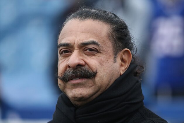 ORCHARD PARK, NY - NOVEMBER 27: Owner Shahid Khan of the Jacksonville Jaguars watches pre-game warmups before the start of NFL game action against the Buffalo Bills at New Era Field on November 27, 2016 in Orchard Park, New York. (Photo by Tom Szczerbowski/Getty Images)