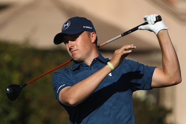 SCOTTSDALE, AZ - FEBRUARY 05:  Jordan Spieth plays a tee shot on the second hole during the final round of the Waste Management Phoenix Open at TPC Scottsdale on February 5, 2017 in Scottsdale, Arizona.  (Photo by Christian Petersen/Getty Images)