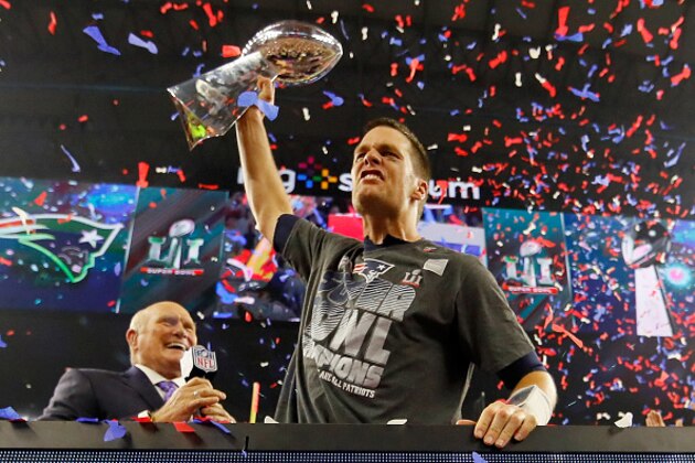 HOUSTON, TX - FEBRUARY 05:  Tom Brady