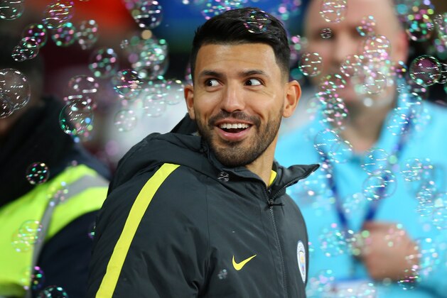 STRATFORD, ENGLAND - FEBRUARY 01: Sergio Aguero of Manchester City during the Premier League match between West Ham United and Manchester City at London Stadium on February 1, 2017 in Stratford, England. (Photo by Catherine Ivill - AMA/Getty Images)