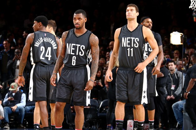 NEW YORK, NY - NOVEMBER 9: Sean Kilpatrick #6, and Brook Lopez #11 of the Brooklyn Nets look on during the game against the New York Knicks on November 9, 2016 at Madison Square Garden in New York City, New York. NOTE TO USER: User expressly acknowledges and agrees that, by downloading and or using this photograph, User is consenting to the terms and conditions of the Getty Images License Agreement. Mandatory Copyright Notice: Copyright 2016 NBAE (Photo by Nathaniel S. Butler/NBAE via Getty Images) NEW YORK, NY - NOVEMBER 9: Sean Kilpatrick #6, and Brook Lopez #11 of the Brooklyn Nets look on during the game against the New York Knicks on November 9, 2016 at Madison Square Garden in New York City, New York. NOTE TO USER: User expressly acknowledges and agrees that, by downloading and or using this photograph, User is consenting to the terms and conditions of the Getty Images License Agreement. Mandatory Copyright Notice: Copyright 2016 NBAE (Photo by Nathaniel S. Butler/NBAE via Getty Images)