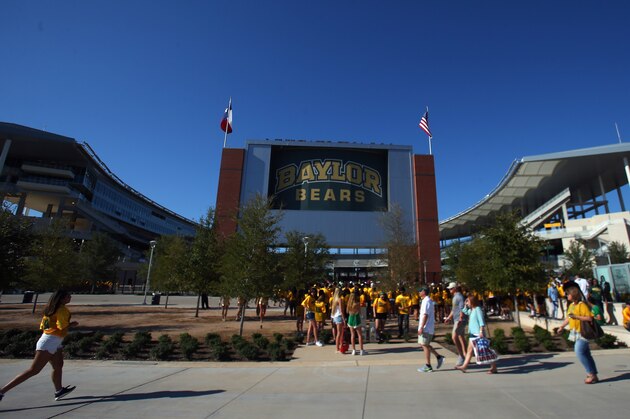 WACO, TX - SEPTEMBER 12:  A general view of McLane Stadium before a game between the Lamar Cardinals and the Baylor Bears on September 12, 2015 in Waco, Texas.  (Photo by Ronald Martinez/Getty Images)
