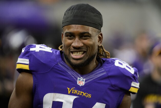 MINNEAPOLIS, MN - JANUARY 01: Cordarrelle Patterson #84 of the Minnesota Vikings looks on during the game against the Chicago Bears on January 1, 2017 at US Bank Stadium in Minneapolis, Minnesota. (Photo by Hannah Foslien/Getty Images)