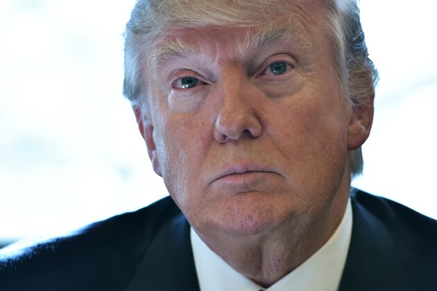 US President Donald Trump speaks following a meeting with Intel CEO Brian Krzanich in the Oval Office of the White House on February 8, 2017 in Washington, DC. / AFP / MANDEL NGAN        (Photo credit should read MANDEL NGAN/AFP/Getty Images)