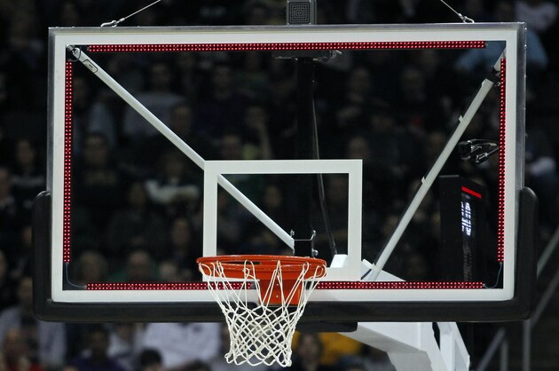 PITTSBURGH, PA - MARCH 21:  A view of the backboard, rim and net during the third round of the 2015 NCAA Men's Basketball Tournament at Consol Energy Center on March 21, 2015 in Pittsburgh, Pennsylvania.  (Photo by Justin K. Aller/Getty Images)