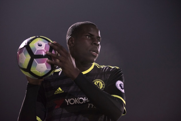 SOUTHPORT, ENGLAND- October 31: Kurt Zouma of Chelsea looks on during the Premier League 2 match between Everton U21s and Chelsea U21s at Haig Avenue Stadium on October 31, 2016 in Southport, England. (Photo by Nathan Stirk/Getty Images)