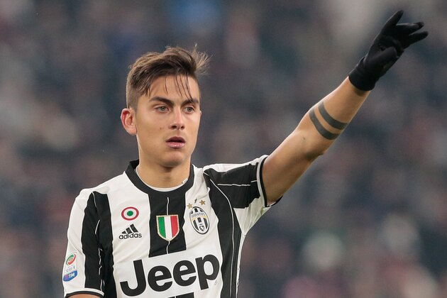 TURIN, ITALY - FEBRUARY 05:  Paulo Dybala of Juventus FC gestures during the Serie A match between Juventus FC and FC Internazionale at Juventus Stadium on February 5, 2017 in Turin, Italy.  (Photo by Emilio Andreoli/Getty Images)