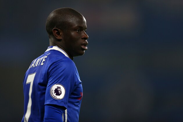 LONDON, ENGLAND - JANUARY 22: N'golo Kante of Chelsea during the Premier League match between Chelsea and Hull City at Stamford Bridge on January 22, 2017 in London, England. (Photo by Catherine Ivill - AMA/Getty Images)