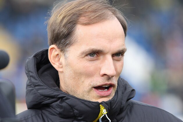 Dortmund's coach Thomas Tuchel is pictured prior to German First division Bundesliga football match between SV Darmstadt 98 and Borussia Dortmund in Darmstadt, central Germany, on February 11, 2017. / AFP / Daniel ROLAND / RESTRICTIONS: DURING MATCH TIME: DFL RULES TO LIMIT THE ONLINE USAGE TO 15 PICTURES PER MATCH AND FORBID IMAGE SEQUENCES TO SIMULATE VIDEO. == RESTRICTED TO EDITORIAL USE == FOR FURTHER QUERIES PLEASE CONTACT DFL DIRECTLY AT + 49 69 650050
        (Photo credit should read DANIEL ROLAND/AFP/Getty Images)