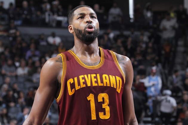 SACRAMENTO, CA - JANUARY 13: Tristan Thompson #13 of the Cleveland Cavaliers attempts a free-throw shot against the Sacramento Kings on January 13, 2017 at Golden 1 Center in Sacramento, California. NOTE TO USER: User expressly acknowledges and agrees that, by downloading and or using this photograph, User is consenting to the terms and conditions of the Getty Images Agreement. Mandatory Copyright Notice: Copyright 2017 NBAE (Photo by Rocky Widner/NBAE via Getty Images)