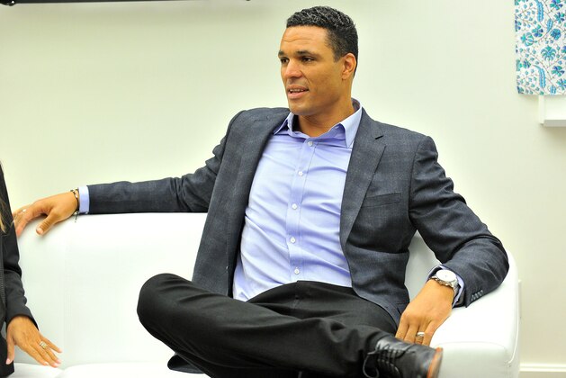 LOS ANGELES, CA - AUGUST 03:  Tony Gonzalez speaks at a master course session at WORLDZ 2016 at Skirball Cultural Center on August 2, 2016 in Los Angeles, California.  (Photo by Jerod Harris/Getty Images for PTTOW!)