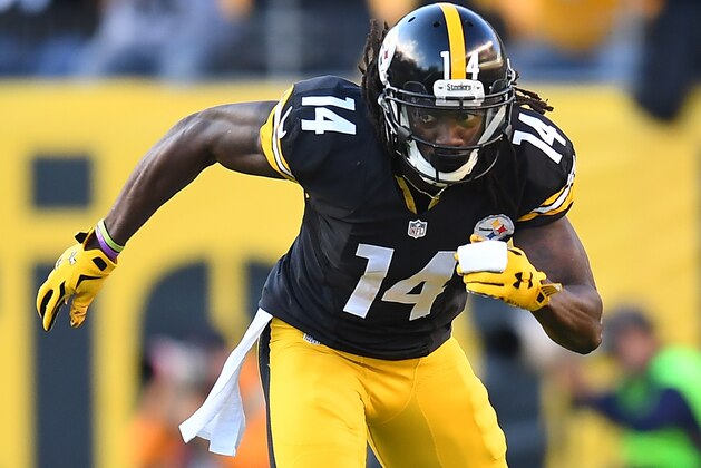 PITTSBURGH, PA - OCTOBER 23:  Sammie Coates #14 of the Pittsburgh Steelers in action during the game against the New England Patriots at Heinz Field on October 23, 2016 in Pittsburgh, Pennsylvania. (Photo by Joe Sargent/Getty Images) *** Local Caption ***