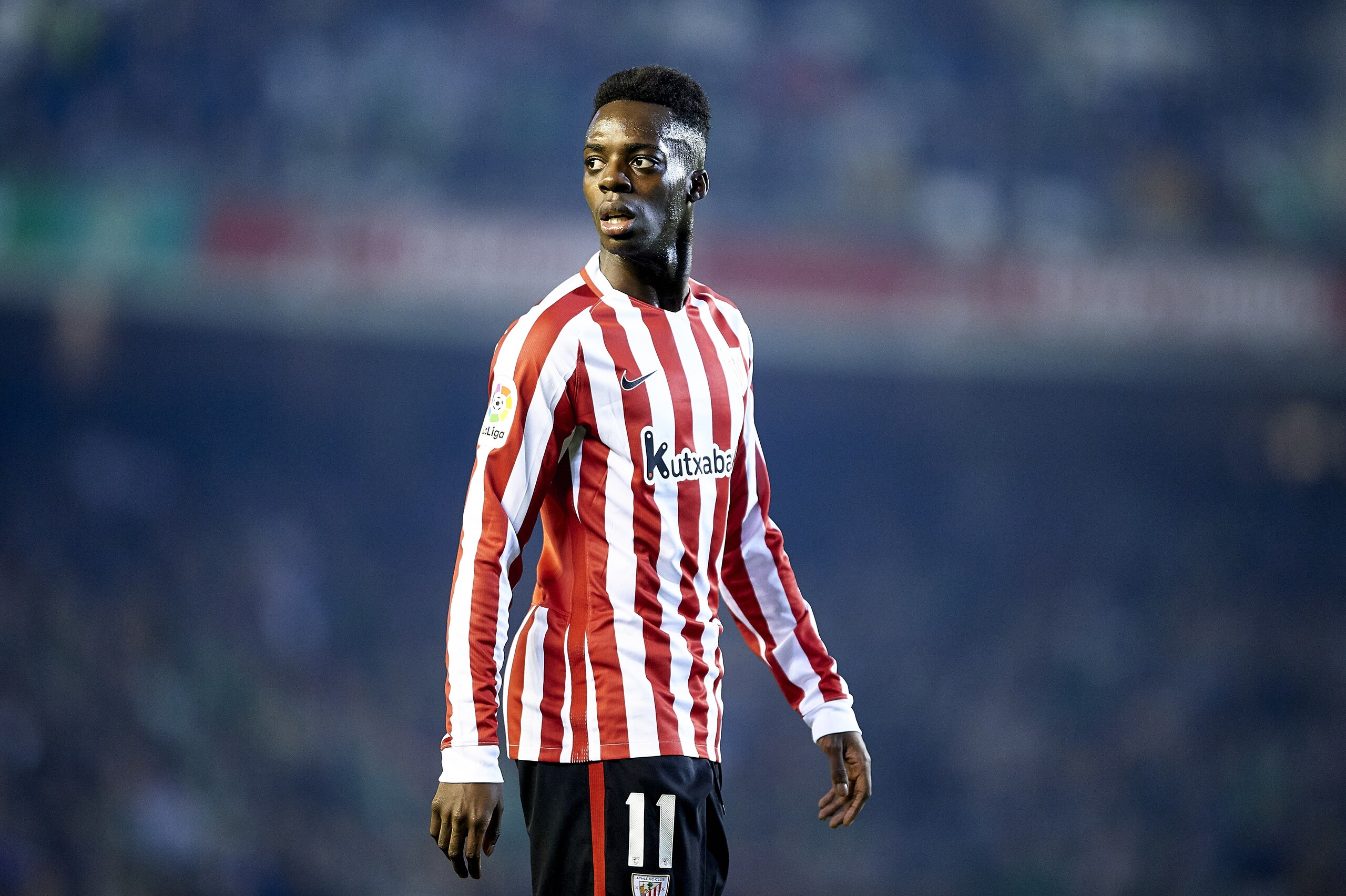 SEVILLE, SPAIN - DECEMBER 11:  Inaki Williams of Athletic Club looks on during La Liga match between Real Betis Balompie vs Athletic Club at Benito Villamarin Stadium on December 11, 2016 in Seville, Spain.  (Photo by Aitor Alcalde Colomer/Getty Images)