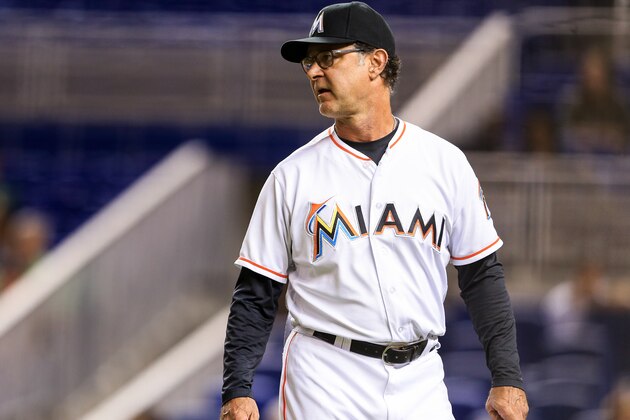 MIAMI, FL - AUGUST 26: Don Mattingly #8 of the Miami Marlins looks on during the game against the San Diego Padres at Marlins Park onn August 26, 2016 in Miami, Florida. (Photo by Rob Foldy/Getty Images)