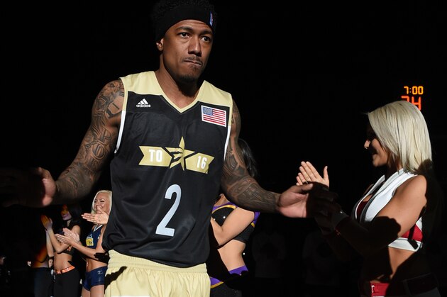 TORONTO, CANADA - FEBRUARY 12:  Nick Cannon of Team USA is introduced during the NBA All-Star Celebrity Game Presented by Mountain Dew as part of 2016 All-Star Weekend at the Ricoh Coliseum on February 12, 2016 in Toronto, Ontario, Canada. NOTE TO USER: User expressly acknowledges and agrees that, by downloading and/or using this photograph, user is consenting to the terms and conditions of the Getty Images License Agreement.  Mandatory Copyright Notice: Copyright 2016 NBAE (Photo by Ron Turenne/NBAE via Getty Images)