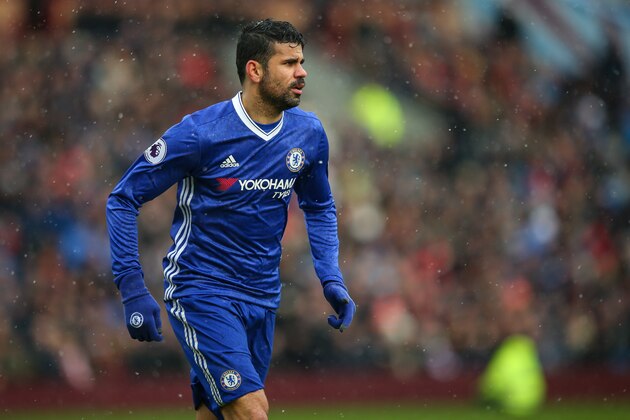 BURNLEY, ENGLAND - FEBRUARY 12: Diego Costa of Chelsea during the Premier League match between Burnley and Chelsea at Turf Moor on February 12, 2017 in Burnley, England. (Photo by Robbie Jay Barratt - AMA/Getty Images)
