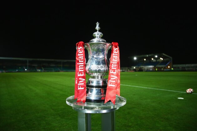 EASTLEIGH, UNITED KINGDOM - NOVEMBER 04:  The FA Cup trophy on display prior to The Emirates FA Cup first round match between Eastleigh FC and Swindon Town at Silverlake Stadium on November 4, 2016 in Eastleigh, England.  (Photo by Jordan Mansfield/Getty Images)