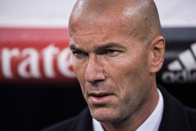 MADRID, SPAIN - JANUARY 04: Coach Zinedine Zidane of Real Madrid prior to the Copa del Rey Round of 16 match between Real Madrid and Sevilla FC at the Santiago Bernabeu Stadium on 04 January 2017 in Madrid, Spain. (Photo by Power Sport Images/Getty Images)
