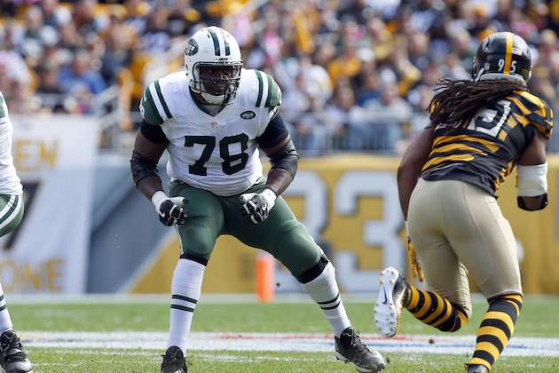 PITTSBURGH, PA - OCTOBER 09:  Ryan Clady #78 of the New York Jets in action during the game against the Pittsburgh Steelers on October 9, 2016 at Heinz Field in Pittsburgh, Pennsylvania.  (Photo by Justin K. Aller/Getty Images)