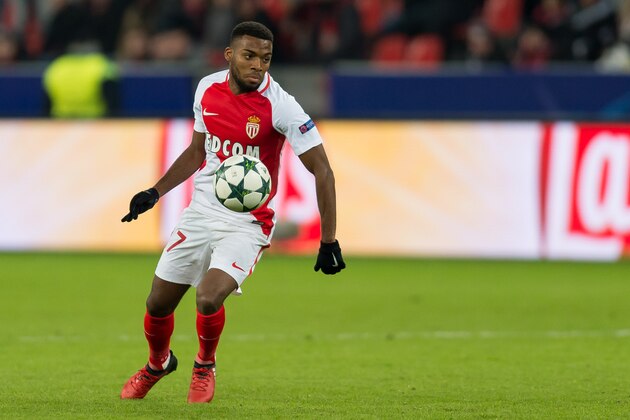 LEVERKUSEN, GERMANY - DECEMBER 07: Thomas Lemar of Monaco in action during the UEFA Champions League match between Bayer Leverkusen and AS Monaco at the BayArena in Leverkusen, Germany on December 7, 2016. (Photo by TF-Images/Getty Images)