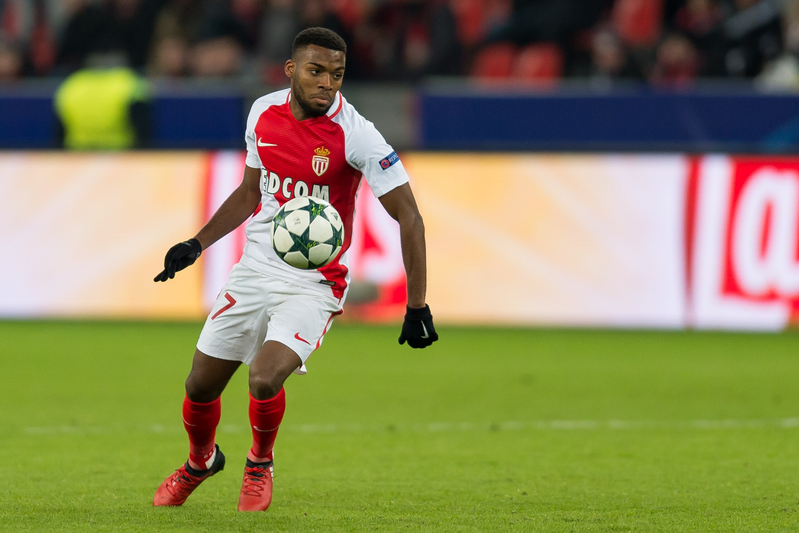 LEVERKUSEN, GERMANY - DECEMBER 07: Thomas Lemar of Monaco in action during the UEFA Champions League match between Bayer Leverkusen and AS Monaco at the BayArena in Leverkusen, Germany on December 7, 2016. (Photo by TF-Images/Getty Images) LEVERKUSEN, GERMANY - DECEMBER 07: Thomas Lemar of Monaco in action during the UEFA Champions League match between Bayer Leverkusen and AS Monaco at the BayArena in Leverkusen, Germany on December 7, 2016. (Photo by TF-Images/Getty Images)