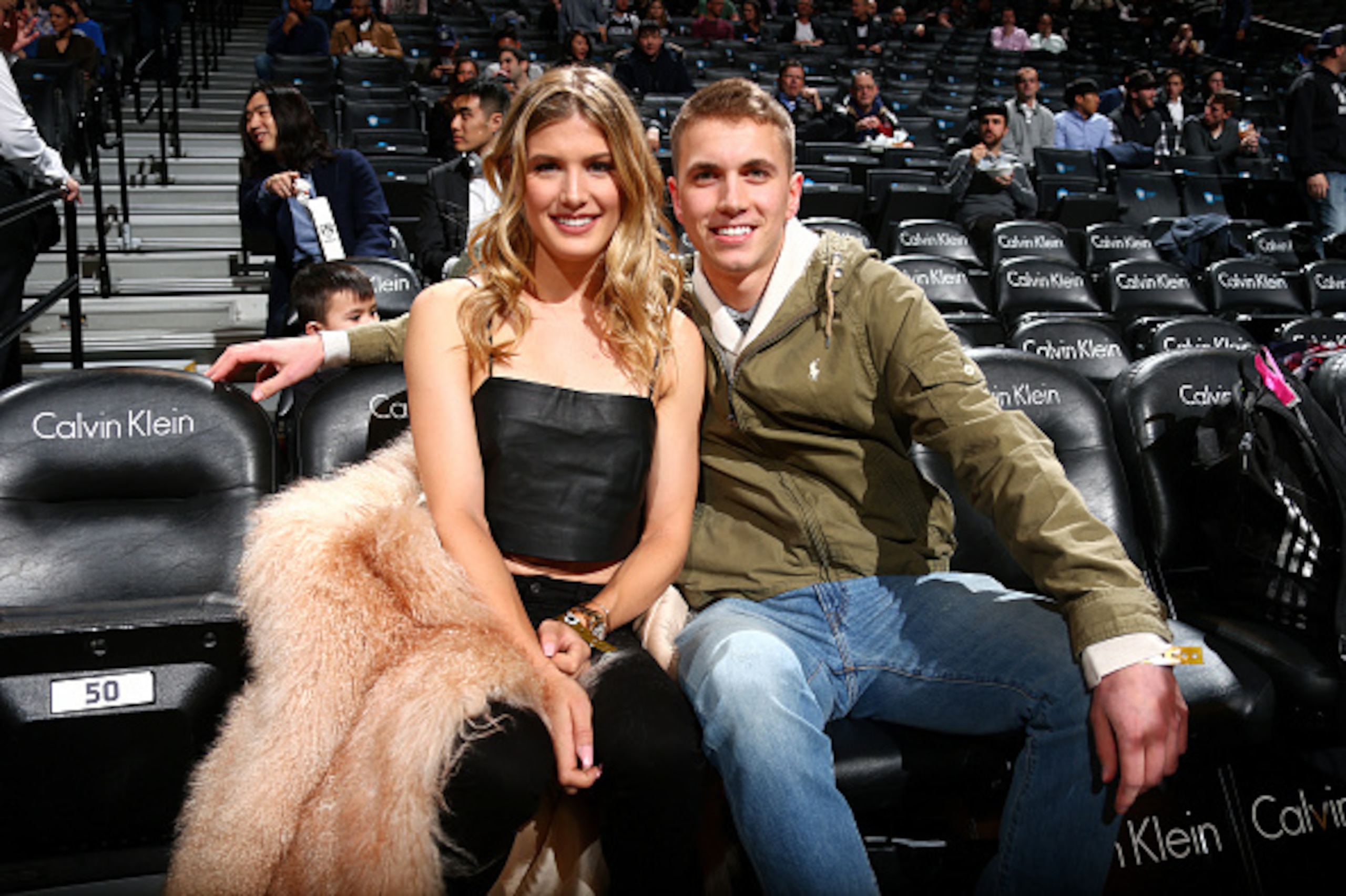 BROOKLYN, NY - FEBRUARY 15: Tennis payer, Genie Bouchard poses for a picture with her date during the game between the Brooklyn Nets and the Milwaukee Bucks on February 15, 2017 at Barclays Center in Brooklyn, New York. NOTE TO USER: User expressly acknowledges and agrees that, by downloading and or using this Photograph, user is consenting to the terms and conditions of the Getty Images License Agreement. Mandatory Copyright Notice: Copyright 2017 NBAE (Photo by Ned Dishman/NBAE via Getty Images) BROOKLYN, NY - FEBRUARY 15: Tennis payer, Genie Bouchard poses for a picture with her date during the game between the Brooklyn Nets and the Milwaukee Bucks on February 15, 2017 at Barclays Center in Brooklyn, New York. NOTE TO USER: User expressly acknowledges and agrees that, by downloading and or using this Photograph, user is consenting to the terms and conditions of the Getty Images License Agreement. Mandatory Copyright Notice: Copyright 2017 NBAE (Photo by Ned Dishman/NBAE via Getty Images)