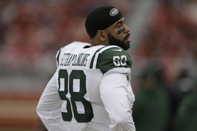 New York Jets tight end Austin Seferian-Jenkins (88) against the San Francisco 49ers during the first half of an NFL football game in Santa Clara, Calif., Sunday, Dec. 11, 2016. (AP Photo/Ben Margot)