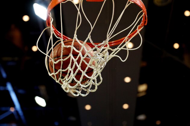 BRISBANE, AUSTRALIA - NOVEMBER 10:  Detail photograph of the basketball hoop and ball before the round six NBL match between the Brisbane Bullets and the Sydney Kings at the Brisbane Convention & Exhibition Centre on November 10, 2016 in Brisbane, Australia.  (Photo by Chris Hyde/Getty Images)