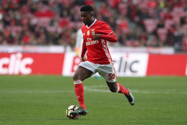 LISBON, PORTUGAL - JANUARY 22:  Benfica's defender Nelson Semedo from Portugal during the match between SL Benfica v Tondela - Primeira Liga at Estadio da Luz on January 22, 2017 in Lisbon, Portugal.  (Photo by Carlos Rodrigues/Getty Images)