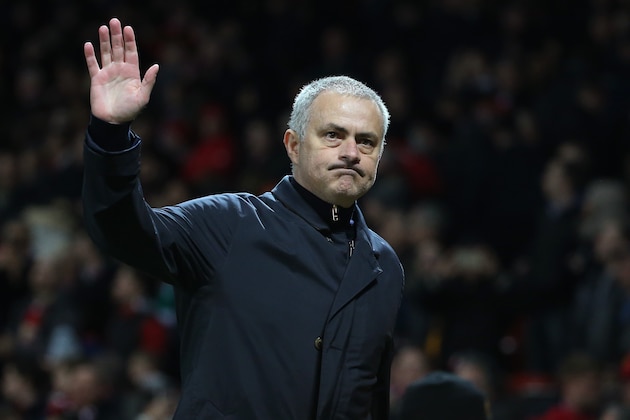MANCHESTER, ENGLAND - FEBRUARY 16: Coach of Manchester United Jose Mourinho greets the fans following the UEFA Europa League Round of 32 first leg match between Manchester United and AS Saint-Etienne (ASSE) at Old Trafford stadium on February 16, 2017 in Manchester, United Kingdom. (Photo by Jean Catuffe/Getty Images)