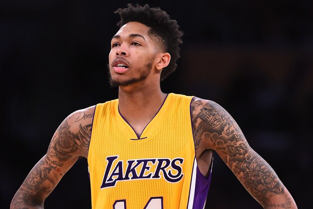LOS ANGELES, CA - FEBRUARY 14:  Brandon Ingram #14 of the Los Angeles Lakers on the court during the game against the Sacramento Kings at Staples Center on February 14, 2017 in Los Angeles, California. NOTE TO USER: User expressly acknowledges and agrees that, by downloading and or using this photograph, User is consenting to the terms and conditions of the Getty Images License Agreement.  (Photo by Jayne Kamin-Oncea/Getty Images)